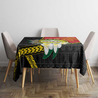 Personalised PNG Morobe Provins Tablecloth Papua New Guinea Plumeria Melanesian Pattern - Polynesian Pride