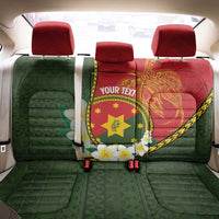 Personalised PNG Isten Hailans Provins Back Car Seat Cover Papua New Guinea Plumeria Melanesian Pattern - Polynesian Pride