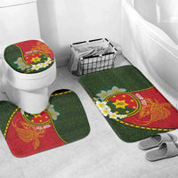 Personalised PNG Isten Hailans Provins Bathroom Set Papua New Guinea Plumeria Melanesian Pattern - Polynesian Pride