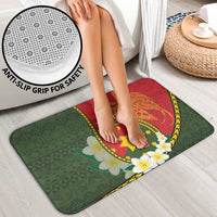 Personalised PNG Isten Hailans Provins Bathroom Set Papua New Guinea Plumeria Melanesian Pattern - Polynesian Pride