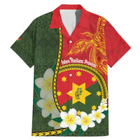 Personalised PNG Isten Hailans Provins Family Matching Mermaid Dress and Hawaiian Shirt Papua New Guinea Plumeria Melanesian Pattern - Polynesian Pride