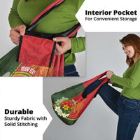 Personalised PNG Isten Hailans Provins Grocery Bag Papua New Guinea Plumeria Melanesian Pattern - Polynesian Pride