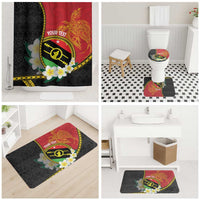 Personalised PNG Sauten Hailans Bathroom Set Papua New Guinea Plumeria Melanesian Pattern LT14 - Polynesian Pride