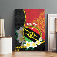 Personalised PNG Sauten Hailans Canvas Wall Art Papua New Guinea Plumeria Melanesian Pattern - Polynesian Pride