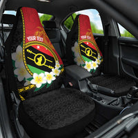 Personalised PNG Sauten Hailans Car Seat Cover Papua New Guinea Plumeria Melanesian Pattern - Polynesian Pride