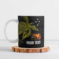 Personalised PNG Sauten Hailans Ceramic Mug Papua New Guinea Plumeria Melanesian Pattern LT14 Red - Polynesian Pride