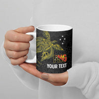 Personalised PNG Sauten Hailans Ceramic Mug Papua New Guinea Plumeria Melanesian Pattern LT14 - Polynesian Pride