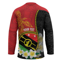 Personalised PNG Sauten Hailans Hockey Jersey Papua New Guinea Plumeria Melanesian Pattern LT14 - Polynesian Pride