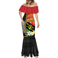 Personalised PNG Sauten Hailans Mermaid Dress Papua New Guinea Plumeria Melanesian Pattern - Polynesian Pride