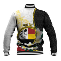 Personalised PNG Madang Provins Baseball Jacket Papua New Guinea Plumeria Melanesian Pattern LT14 - Polynesian Pride