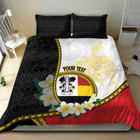 Personalised PNG Madang Provins Bedding Set Papua New Guinea Plumeria Melanesian Pattern - Polynesian Pride