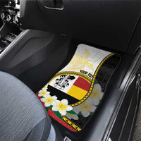 Personalised PNG Madang Provins Car Mats Papua New Guinea Plumeria Melanesian Pattern - Polynesian Pride