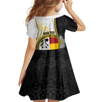 Personalised PNG Madang Provins Family Matching Off The Shoulder Long Sleeve Dress and Hawaiian Shirt Papua New Guinea Plumeria Melanesian Pattern - Polynesian Pride