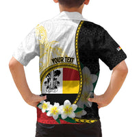 Personalised PNG Madang Provins Family Matching Tank Maxi Dress and Hawaiian Shirt Papua New Guinea Plumeria Melanesian Pattern - Polynesian Pride