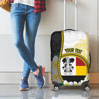 Personalised PNG Madang Provins Luggage Cover Papua New Guinea Plumeria Melanesian Pattern - Polynesian Pride