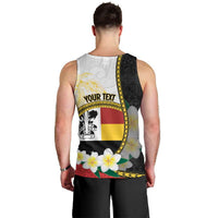 Personalised PNG Madang Provins Men Tank Top Papua New Guinea Plumeria Melanesian Pattern - Polynesian Pride