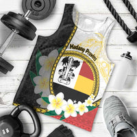 Personalised PNG Madang Provins Men Tank Top Papua New Guinea Plumeria Melanesian Pattern - Polynesian Pride