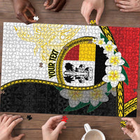 Personalised PNG Madang Provins Puzzle Papua New Guinea Plumeria Melanesian Pattern LT14 - Polynesian Pride