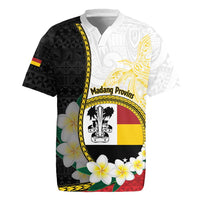 Personalised PNG Madang Provins Rugby Jersey Papua New Guinea Plumeria Melanesian Pattern - Polynesian Pride