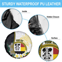 Personalised PNG Madang Provins Spare Tire Cover Papua New Guinea Plumeria Melanesian Pattern - Polynesian Pride