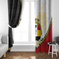 Personalised PNG Madang Provins Window Curtain Papua New Guinea Plumeria Melanesian Pattern - Polynesian Pride