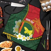 Personalised PNG Oro Provins Apron Papua New Guinea Plumeria Melanesian Pattern - Polynesian Pride