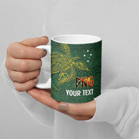 Personalised PNG Oro Provins Ceramic Mug Papua New Guinea Plumeria Melanesian Pattern LT14 - Polynesian Pride