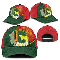 PNG Oro Provins Classic Cap Papua New Guinea Plumeria Melanesian Pattern LT14 - Polynesian Pride