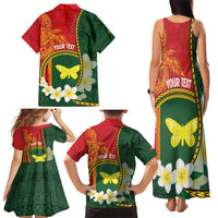 Personalised PNG Oro Provins Family Matching Tank Maxi Dress and Hawaiian Shirt Papua New Guinea Plumeria Melanesian Pattern - Polynesian Pride