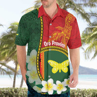 Personalised PNG Oro Provins Hawaiian Shirt Papua New Guinea Plumeria Melanesian Pattern - Polynesian Pride