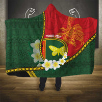 Personalised PNG Oro Provins Hooded Blanket Papua New Guinea Plumeria Melanesian Pattern LT14 - Polynesian Pride