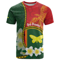 Personalised PNG Oro Provins T Shirt Papua New Guinea Plumeria Melanesian Pattern - Polynesian Pride