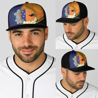 PNG Niu Ailan Baseball Net Cap Papua New Guinea Plumeria Melanesian Pattern - Polynesian Pride