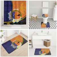 Personalised PNG Niu Ailan Bathroom Set Papua New Guinea Plumeria Melanesian Pattern LT14 - Polynesian Pride