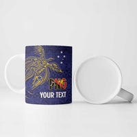 Personalised PNG Niu Ailan Ceramic Mug Papua New Guinea Plumeria Melanesian Pattern LT14 - Polynesian Pride