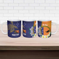 Personalised PNG Niu Ailan Ceramic Mug Papua New Guinea Plumeria Melanesian Pattern LT14 - Polynesian Pride