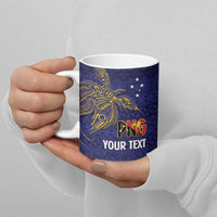 Personalised PNG Niu Ailan Ceramic Mug Papua New Guinea Plumeria Melanesian Pattern LT14 - Polynesian Pride