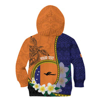 Personalised PNG Niu Ailan Kid Hoodie Papua New Guinea Plumeria Melanesian Pattern LT14 - Polynesian Pride