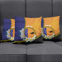 Personalised PNG Niu Ailan Pillow Cover Papua New Guinea Plumeria Melanesian Pattern LT14 - Polynesian Pride