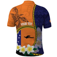Personalised PNG Niu Ailan Polo Shirt Papua New Guinea Plumeria Melanesian Pattern - Polynesian Pride