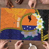 Personalised PNG Niu Ailan Puzzle Papua New Guinea Plumeria Melanesian Pattern LT14 - Polynesian Pride