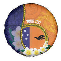 Personalised PNG Niu Ailan Spare Tire Cover Papua New Guinea Plumeria Melanesian Pattern - Polynesian Pride