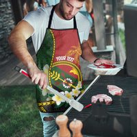 Personalised PNG Simbu Provins Apron Papua New Guinea Plumeria Melanesian Pattern - Polynesian Pride