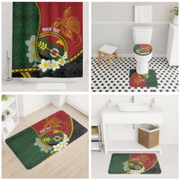 Personalised PNG Simbu Provins Bathroom Set Papua New Guinea Plumeria Melanesian Pattern LT14 - Polynesian Pride