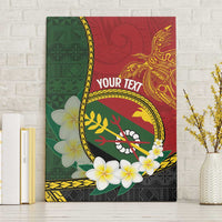 Personalised PNG Simbu Provins Canvas Wall Art Papua New Guinea Plumeria Melanesian Pattern - Polynesian Pride