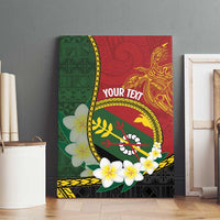 Personalised PNG Simbu Provins Canvas Wall Art Papua New Guinea Plumeria Melanesian Pattern - Polynesian Pride