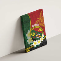 Personalised PNG Simbu Provins Canvas Wall Art Papua New Guinea Plumeria Melanesian Pattern - Polynesian Pride