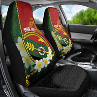 Personalised PNG Simbu Provins Car Seat Cover Papua New Guinea Plumeria Melanesian Pattern - Polynesian Pride