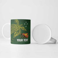 Personalised PNG Simbu Provins Ceramic Mug Papua New Guinea Plumeria Melanesian Pattern LT14 - Polynesian Pride