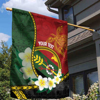 Personalised PNG Simbu Provins Garden Flag Papua New Guinea Plumeria Melanesian Pattern - Polynesian Pride